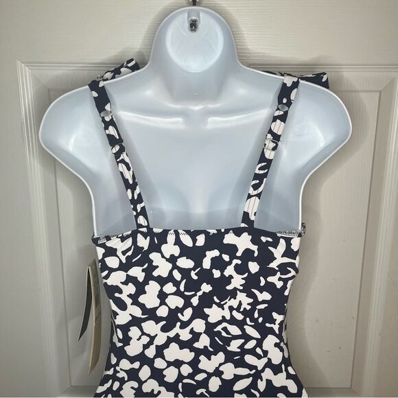 PROFILE BY GOTTEX Upf 50 Pop Flower D Cup Tank One-Piece Swimsuit Purple Blue 8 - Picture 8 of 13